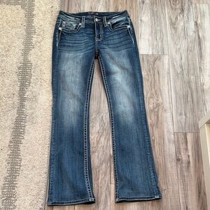 Miss Me Dark Blue Mid Rise Boot Jeans